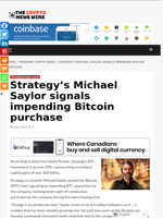 Strategy's Michael Saylor signals impending Bitcoin purchase - The Crypto News Wire
