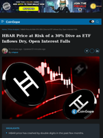 HBAR Price at Risk of a 30% Dive as ETF Inflows Dry, Open Interest Falls