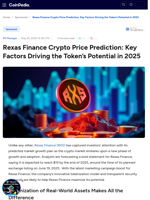 Rexas Finance Crypto Price Prediction: Key Factors Driving the Token's Potential in 2025