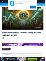 Bitcoin Faces Wave Of Profit-Taking—But Price Holds At $105k