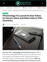 PTechnology To Launch Its Own Token for Secure Voice and Video Calls in 170+ Countries - Crypto News Flash