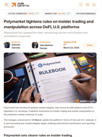 Polymarket tightens rules on insider trading and manipulation across DeFi, U.S. platforms - AMBCrypto