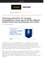 HTX Kicks Off HTTC S1 Trading Competition: Team Up to Vie for Million-Dollar Prize Pool and Xiaomi YU7 SUVs!