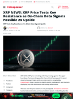 XRP Price Tests Key Resistance as Data Signals Possible 2x Upside