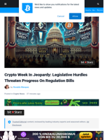 Crypto Week In Jeopardy: Legislative Hurdles Threaten Progress On Regulation Bills | Bitcoinist.com