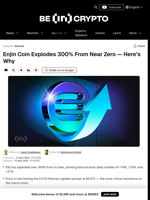 Enjin Coin Explodes 300% From Near Zero, Will the Rally Last?