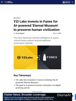 YZi Labs invests in Funes for AI-powered 'Eternal Museum' to preserve human civilization