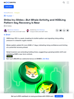 Shib Price Dips, but HODLers Strengthen Bullish Case