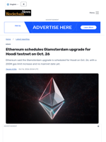 Ethereum schedules Glamsterdam upgrade for Hoodi testnet on Oct. 26 - Blockchain.News