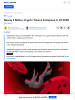 Nearly 50% of New Cryptocurrencies are Dying – Here's Why