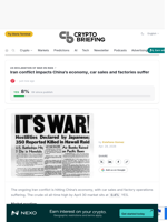 Iran conflict impacts China's economy, car sales and factories suffer