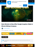 Best Altcoins to Buy After Google Acquires Stake in Bitcoin Mining Company