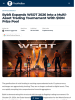 Bybit Expands WSOT 2026 Into a Multi-Asset Trading Tournament With $10M Prize Pool - TechBullion
