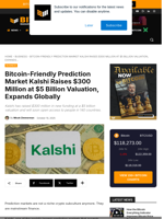 Kalshi Raises $300 Million At $5 Billion Valuation