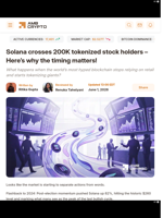 Solana crosses 200K tokenized stock holders - Here's why the timing matters! - AMBCrypto