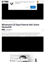Binance’s CZ Says France Has 'Gone Downhill' - U.Today