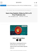 Here’s How Realistic Shiba Inu $0.5 or $1 Price Predictions Are
