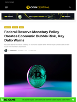 Federal Reserve Monetary Policy Creates Economic Bubble Risk, Ray Dalio Warns - CoinCentral