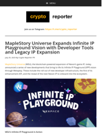 MapleStory Universe Expands Infinite IP Playground Vision  with Developer Tools and Legacy IP Expansion