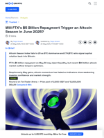 FTX Repayment Plan: Is an Altcoin Season Coming in June?