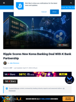 Ripple Scores New Korea Banking Deal With K Bank Partnership