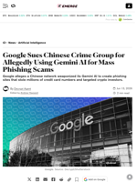 Google Sues Chinese Crime Group for Allegedly Using Gemini AI for Mass Phishing Scams - Decrypt