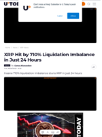 XRP Hit by 710% Liquidation Imbalance in Just 24 Hours - U.Today