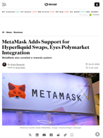 MetaMask Adds Support for Hyperliquid Swaps, Eyes Polymarket Integration - Decrypt