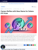 Canary Refiles with New Name for Solana ETF Push