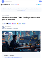 Binance Launches Taiko Trading Contest with $1M in Rewards: Guest Post by Kanalcoin | CoinMarketCap