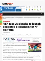 FIFA taps Avalanche to launch dedicated blockchain for NFT platform - The Crypto News Wire