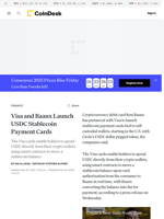 Visa (V) News: USDC Stablecoin Payment Cards