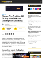 Ethereum Price Prediction: Will ETH Drop Below $1.8K Amid Escalating Macro Uncertainty?