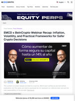 BeInCrypto x EMCD Webinar: Managing Inflation, Risk, and Crypto Yields
