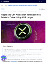 Ripple and Ctrl Alt Launch Tokenized Real Estate in Dubai Using XRP Ledger