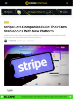 Stripe Lets Companies Build Their Own Stablecoins With New Platform - CoinCentral