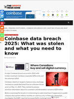 Coinbase data breach 2025: What was stolen and what you need to know - The Crypto News Wire
