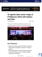 AI Agents take center stage at ETHDenver 2025 with Hedera and Olas