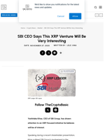 SBI CEO Says This XRP Venture Will Be Very Interesting