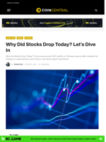 Why Did Stocks Drop Today? Let's Dive In - CoinCentral
