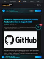 GitHub to Deprecate Command Palette Feature Preview in August 2025 - Blockchain.News