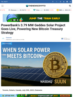 PowerBank’s 3.79 MW Geddes Solar Project Goes Live, Powering New Bitcoin Treasury Strategy - TheNewsCrypto