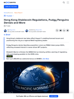 Hong Kong Stablecoin Rules, Pudgy Penguins NFT Surge