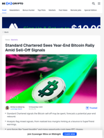 Bitcoin Sell-Off Over? Standard Chartered Predicts Rally