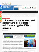 US senator says market structure bill could address crypto ATM scams - The Crypto News Wire