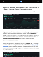 Alphabet and the Rise of Next-Gen Geothermal: A Hidden Force in Clean Energy Investing - Visionary Financial