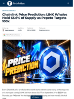Chainlink Price Prediction: LINK Whales Hold 65.6% of Supply as Pepeto Targets 100x - TechBullion