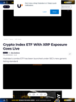 Crypto Index ETF With XRP Exposure Goes Live - U.Today