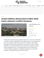 Israeli military destruction in Bint Jbeil fuels Lebanon conflict tensions