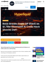 Base Splits From OP Stack After $1.78M AI Hack